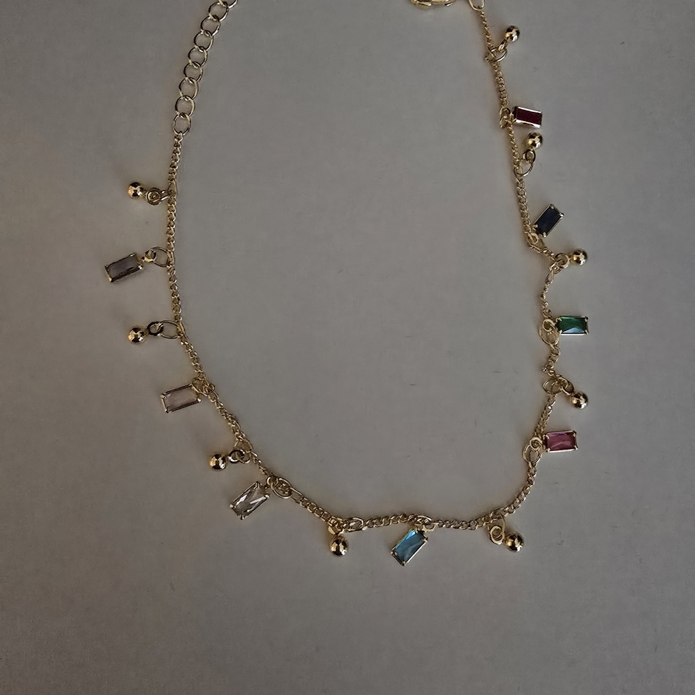 21kgp Dubak Elegant Gold Multicolor Charm Bracelet/Anklet - Picture 4 of 5